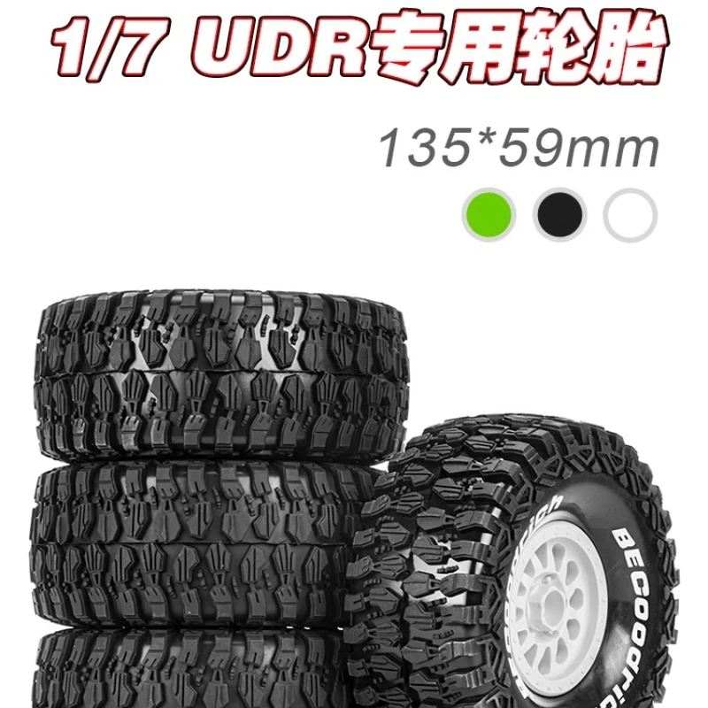 Premium Upgrade Tires for TRAXXAS UDR 1/7 - RC Short Course On-Road & Off-Road Tyres