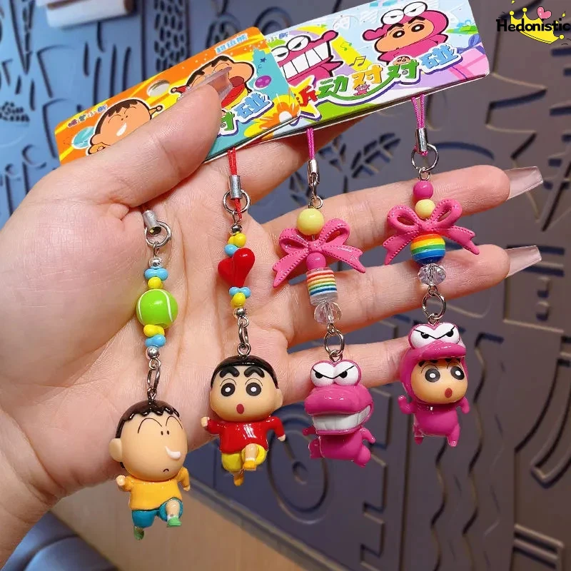 

Shin-Chan Pairs Cute Cartoon Characters With Mini Keychains Backpacks Car Headphones Hanging Ropes Phone Chains Acg Pendant Gift