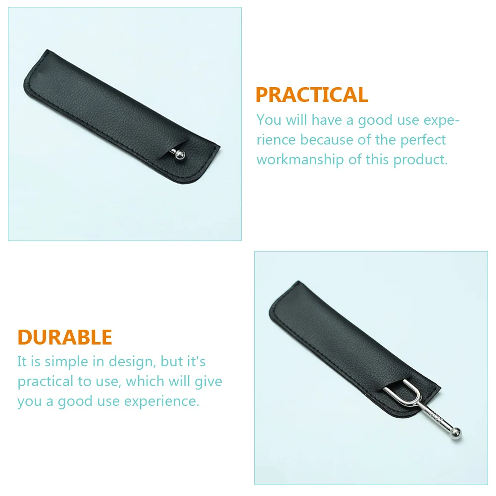 3Pcs Tuning Fork Storage Covers PU Material Fine Workmanship Lightweight Portable Cases Protective Guards for Music Instrument