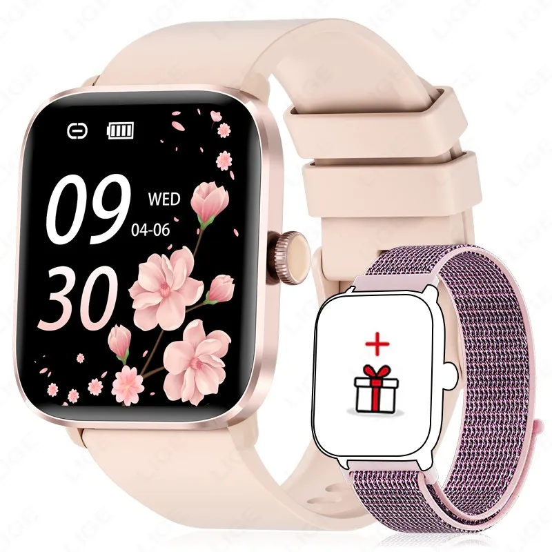 

LIGE Women Smart Watch 1.83" Full Touch Screen Heart Rate Bracelet Ladies Sports Fitness Tracker Men Smartwatch For Android iOS