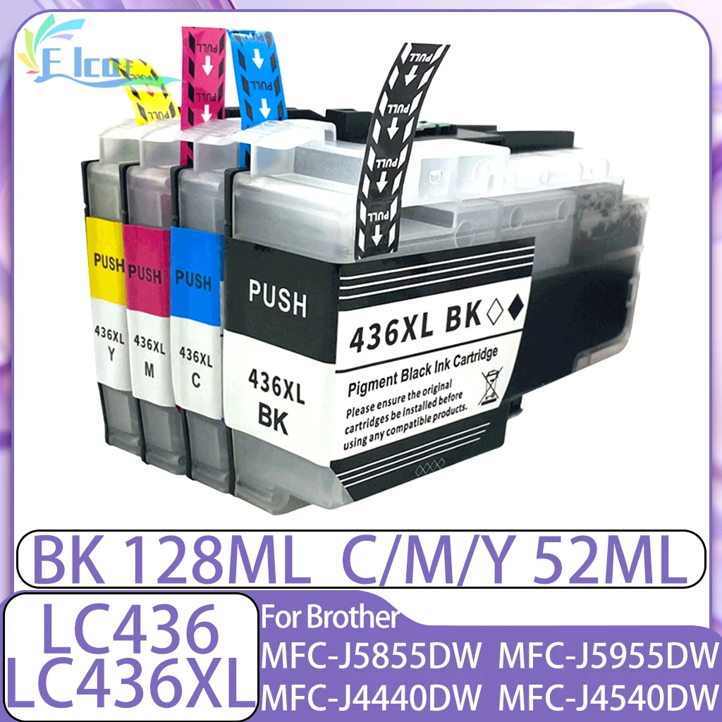

LC436 LC436XL картридж, совместимый с принтером Brother MFC-J4340DW MFC-J4440DW MFC-J4540DW MFC-J5855DW MFC-J5955DW MFC-J6555