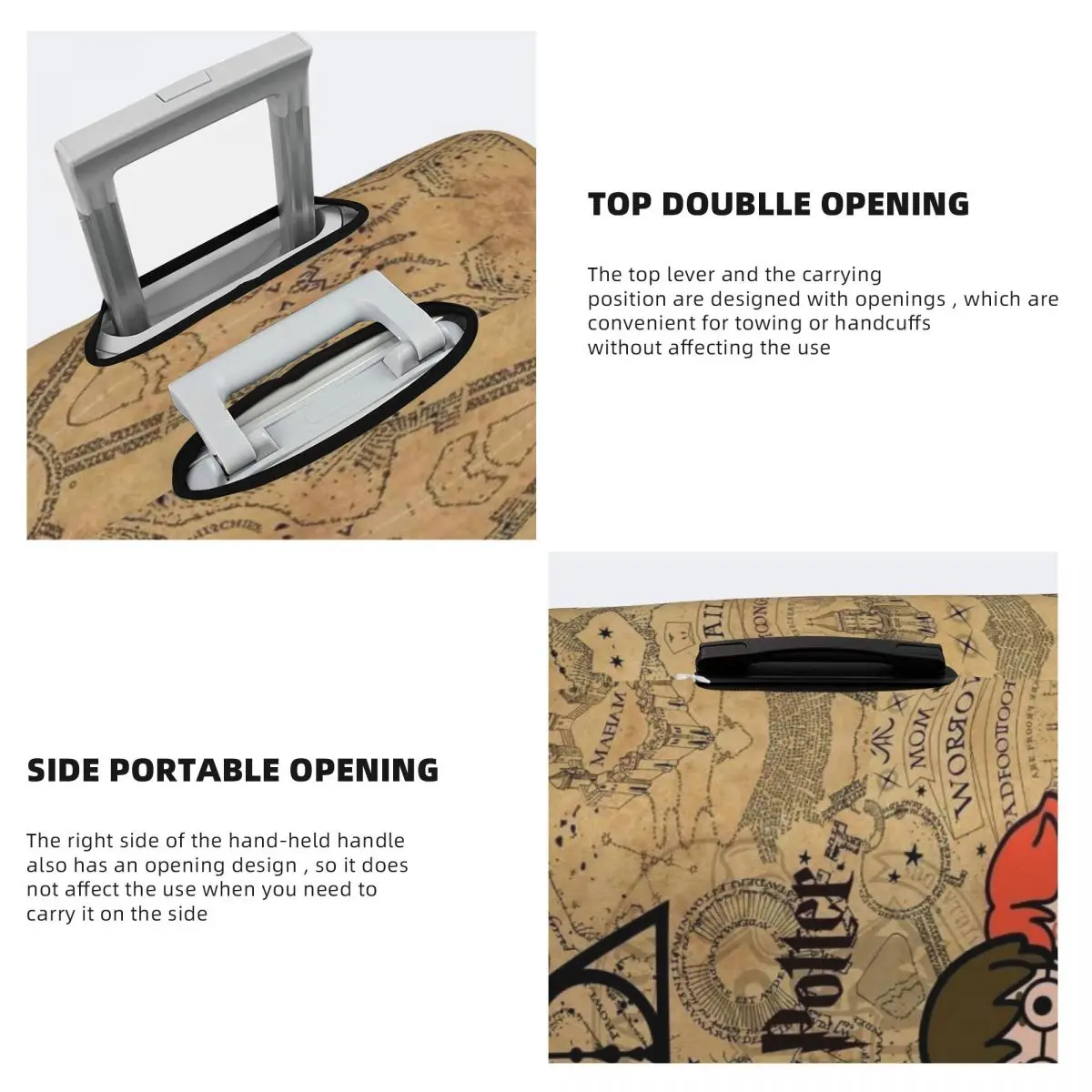 Custom H-Harrys Movie Suitcase Cover Washable Luggage Covers Protector for 18-32 inch