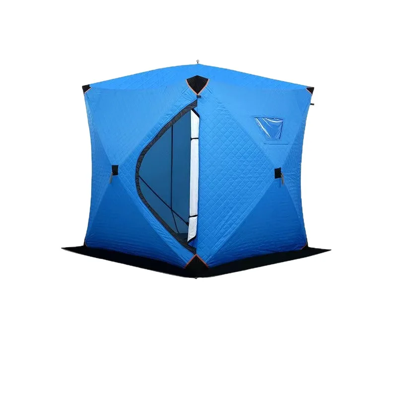 خيمة صيد خارجية مقاومة للرياح ودافئة سريعة الفتح تتسع لـ 3-4 أشخاص خيمة صيد شتوية سميكة خيمة قطنية للزجاج الأمامي للشتاء #1