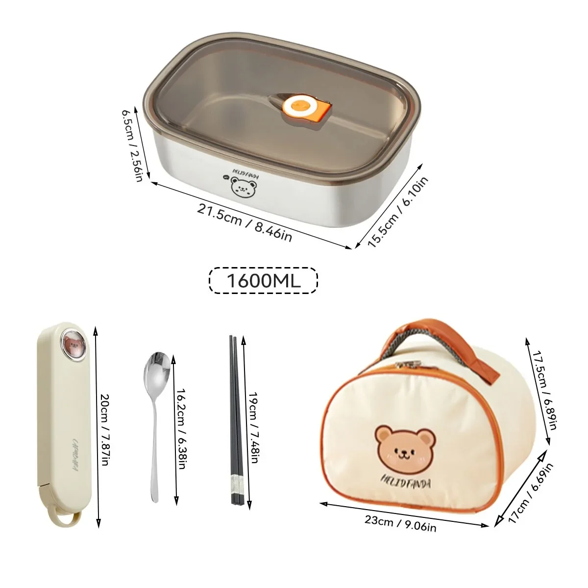 Ruime lunchbox van roestvrij staal 304, ideaal voor kinderen en studenten, geschikt voor gebruik in de magnetron, draagbaar en lekvrij, met deksel.