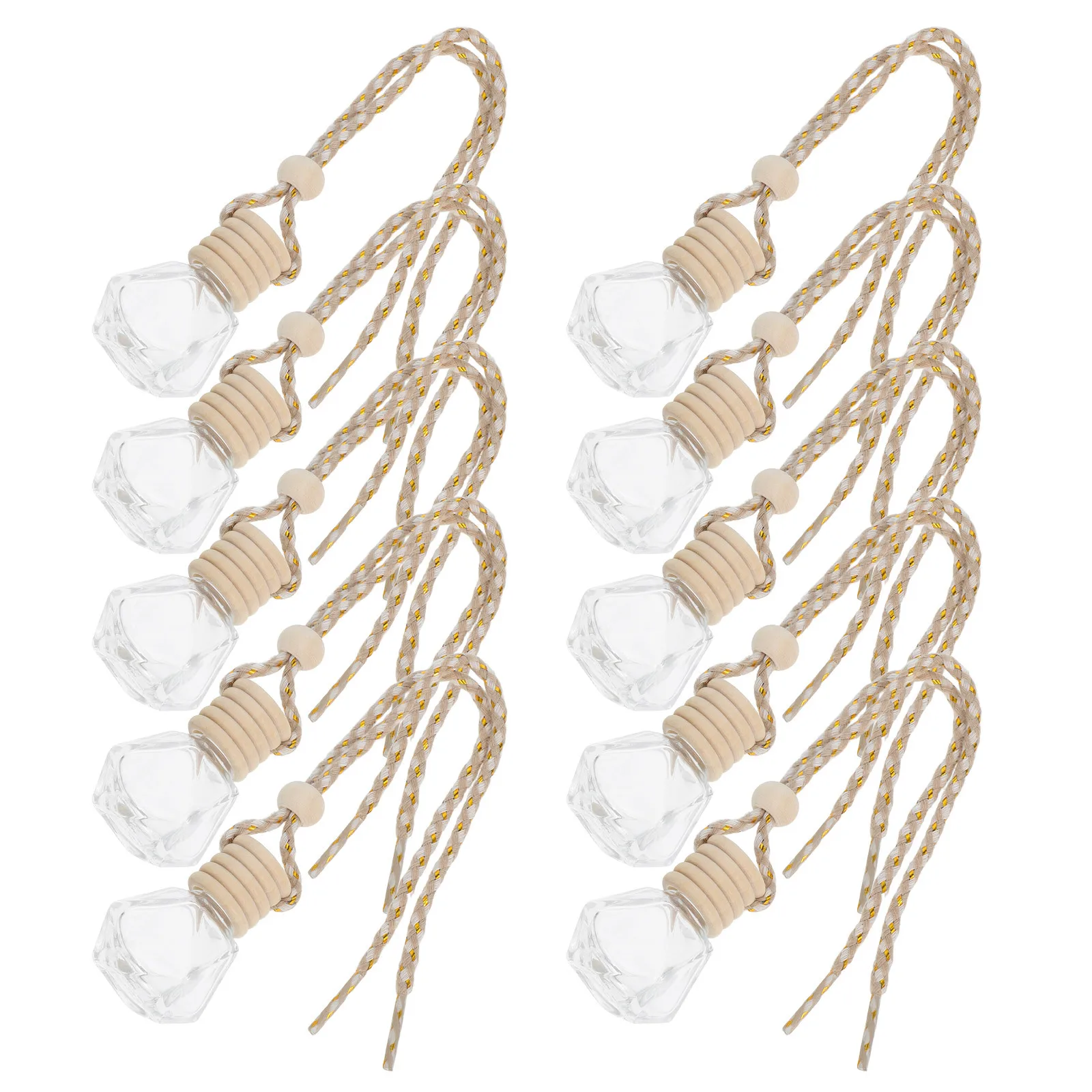 

10Pcs Car Hanging Perfume Bottle Unique Shape Creative Design Air Freshener Interior Decor Gift Car Hanging Perfume Bottle