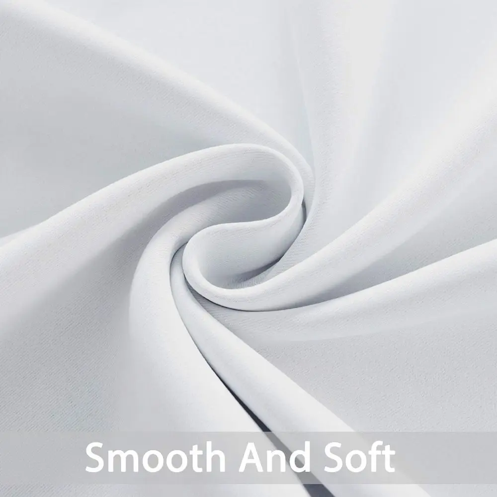 Tende oscuranti con isolamento termico, passacavo solido, 70 W x 84 L, bianco grigiastro, set da 2 pezzi per camere da letto/soggiorno