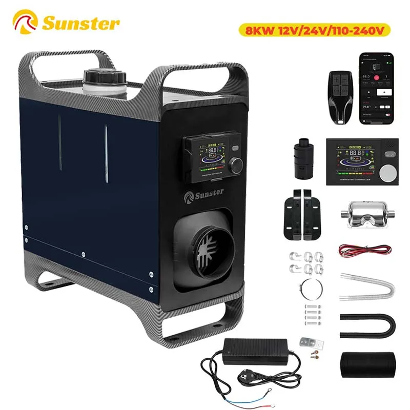 

Sunster 8KW Auto Heater All In one Diesel Air Heater Bluetooth&Ultra Quiet Night Parking Heater For RV Motorhome Caravan Garage