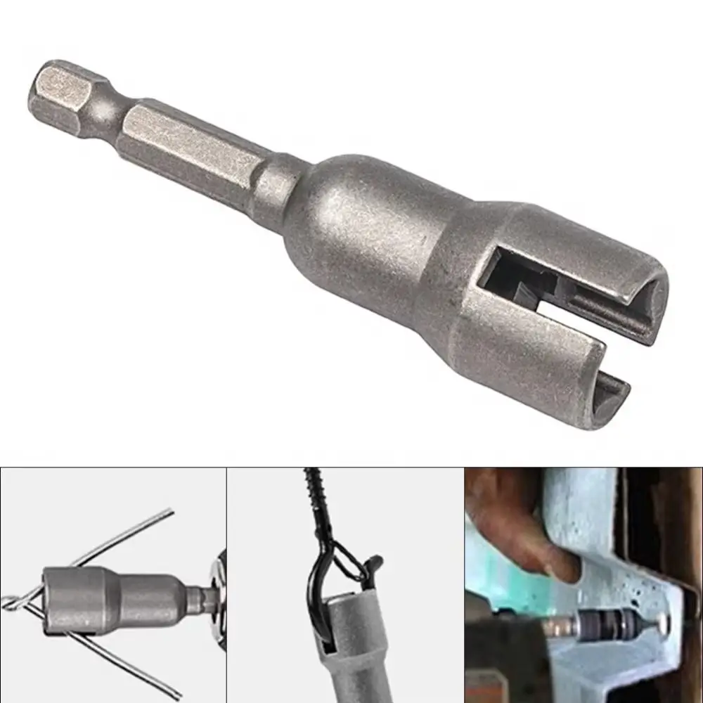 1/4'' Size Hexagon Shank Wing Socket 12mm Slotted 65mm Length Power Wing Nut Drive Long Power Wing Hex Shank