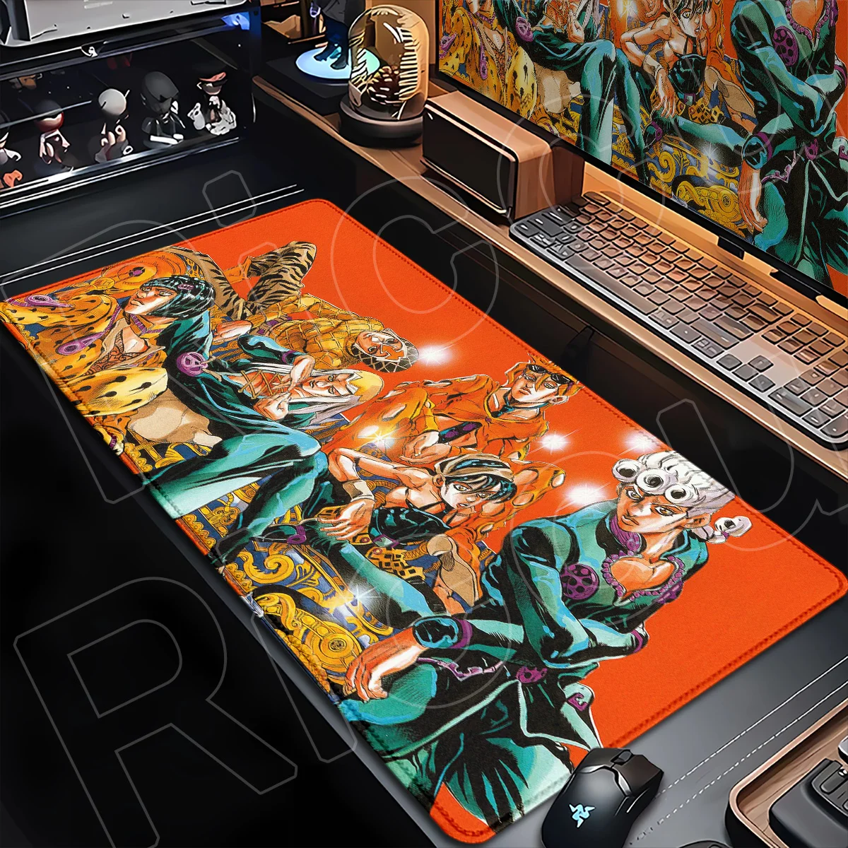 HD Printing E-sport Gaming Mousepads XXL Office Cabinet Desktop Rug JOJO Bizarre Adventure Hot Anime Wallpaper Mouse Mat 90x40cm
