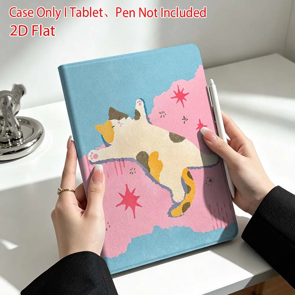 Cartoon cat pattern For Lenovo Xiaoxin Pad Pro Tab P12 P11 11 13 11.2 inch K11 Plus Pen Tray Tablet Case Soft