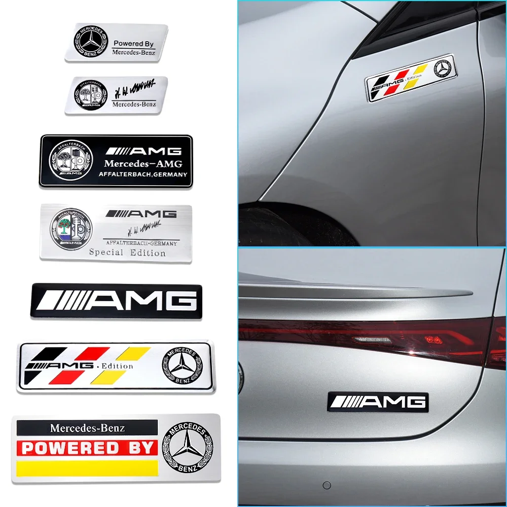 1 قطعة نافذة السيارة الألومنيوم الجسم الجانب لمرسيدس بنز درابزين أعواد تزيين شعار AMG W205 W204 W213 W211 اكسسوارات السيارات