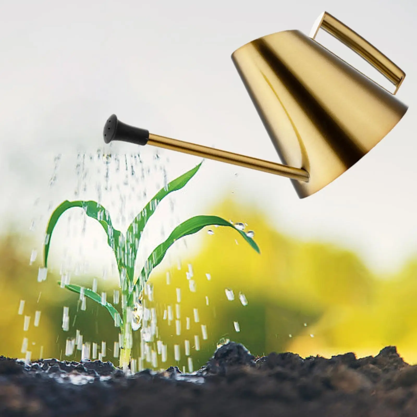 

Лейка-распылитель 900 мл для полива сада, огорода, цветов, бонсай, патио, для использования в помещении и на улице, 6 выходов для воды