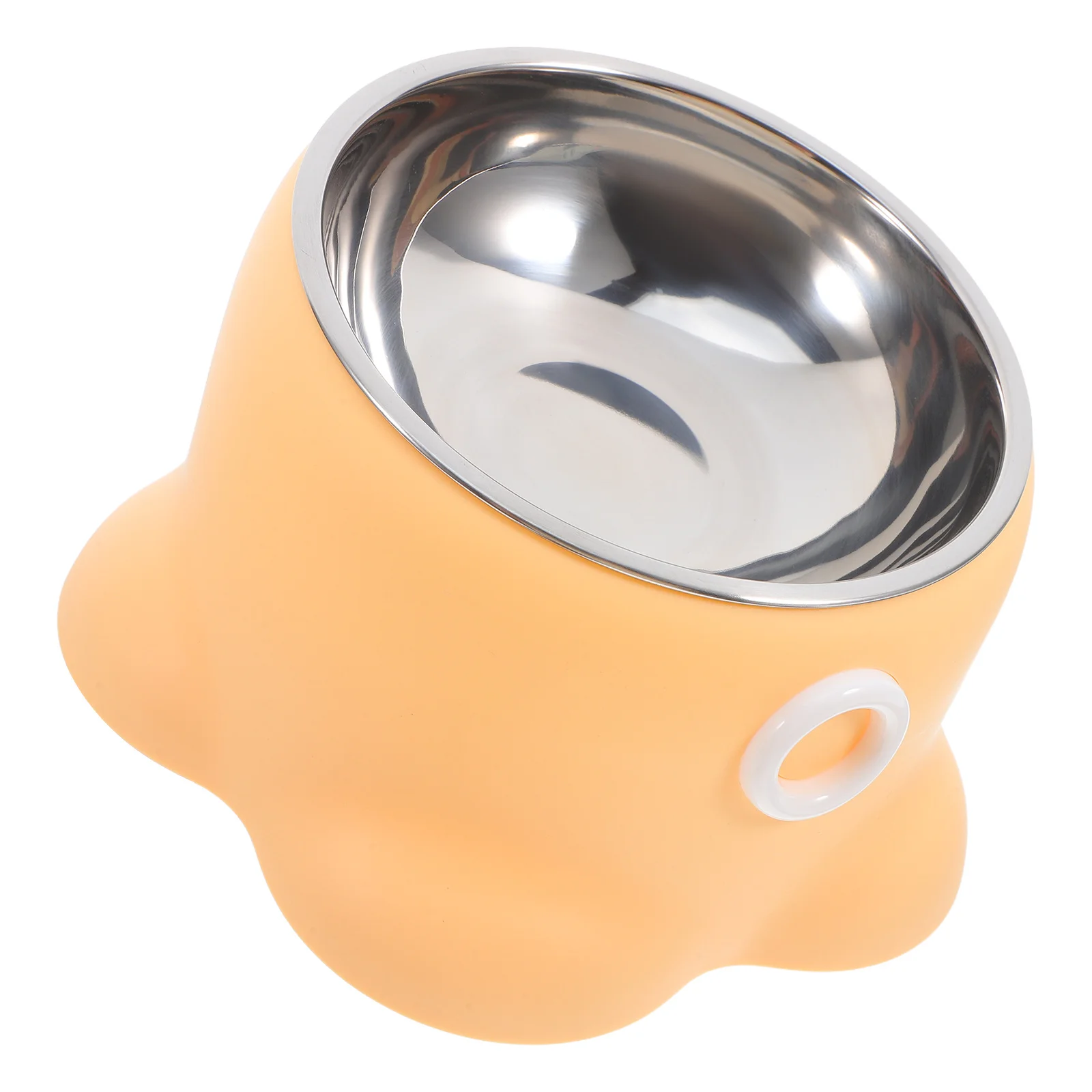 

Octopus Shaped Stainless Steel Cat Bowl Non-Tip Design Anti-Rollover Metal Pet Food Dish Portable Cat Feeding Tray