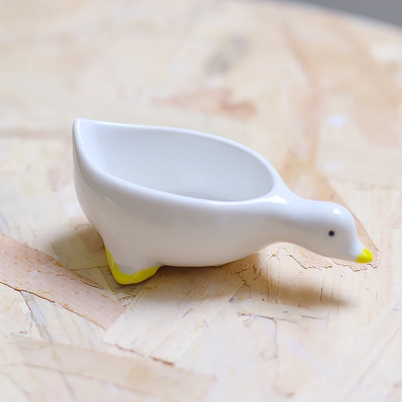 Novelty Flowerpot, Modern New Duck Shaped Ceramic Flower Pot, Table Lovely White Plant Pots