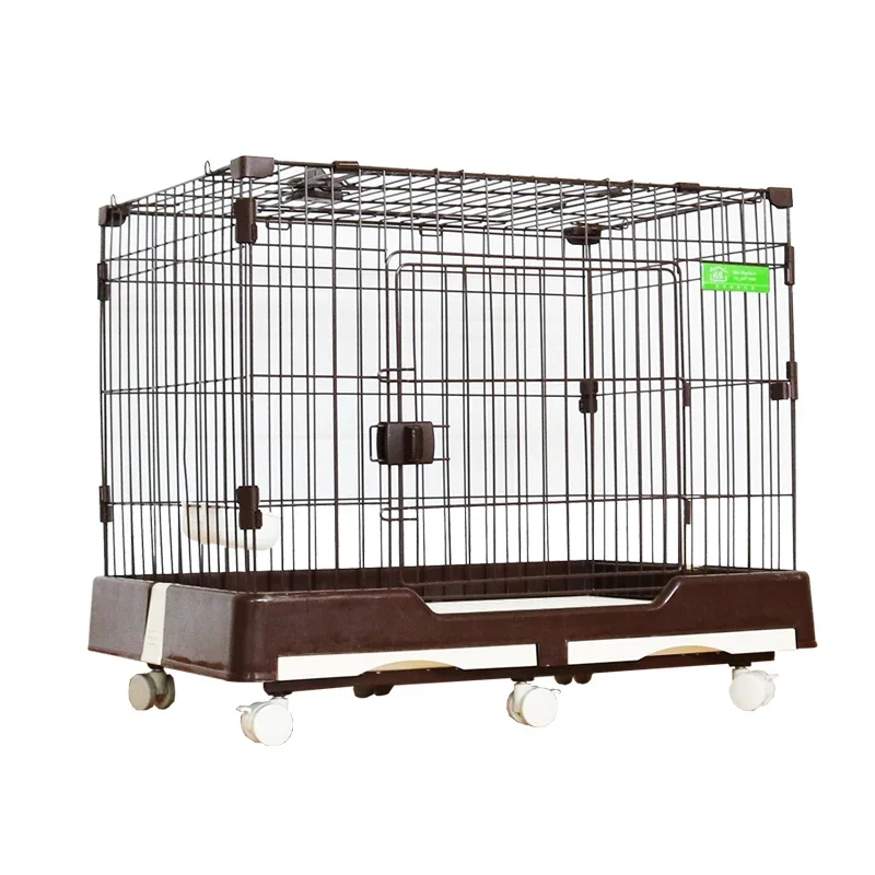 Various Sizes Of Kennels Cheap Metal + PP + ABS Dog Cage Flat Cage