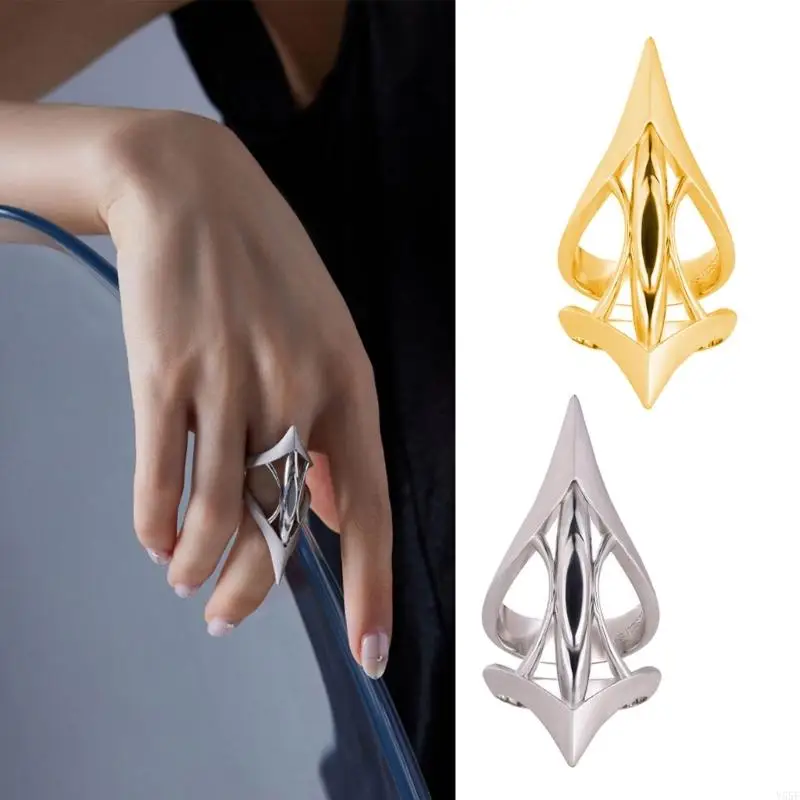 Y55F Scepter Hollow Barbed Ring for Women Gold Silver Rings Fashion Ring