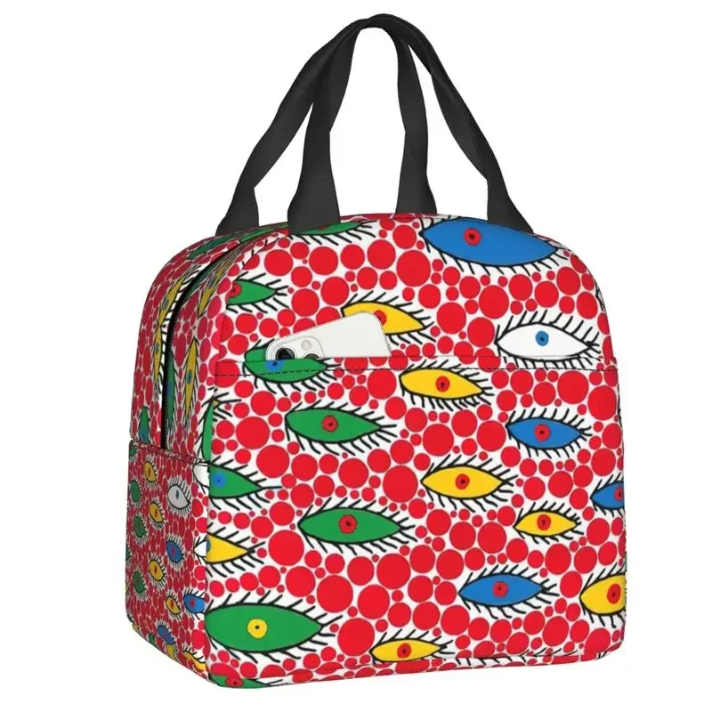 

Yayoi Kusama Eyes In The Sky Resuable Lunch Boxes for Women Waterproof Thermal Cooler Food Insulated Lunch Bag School Children