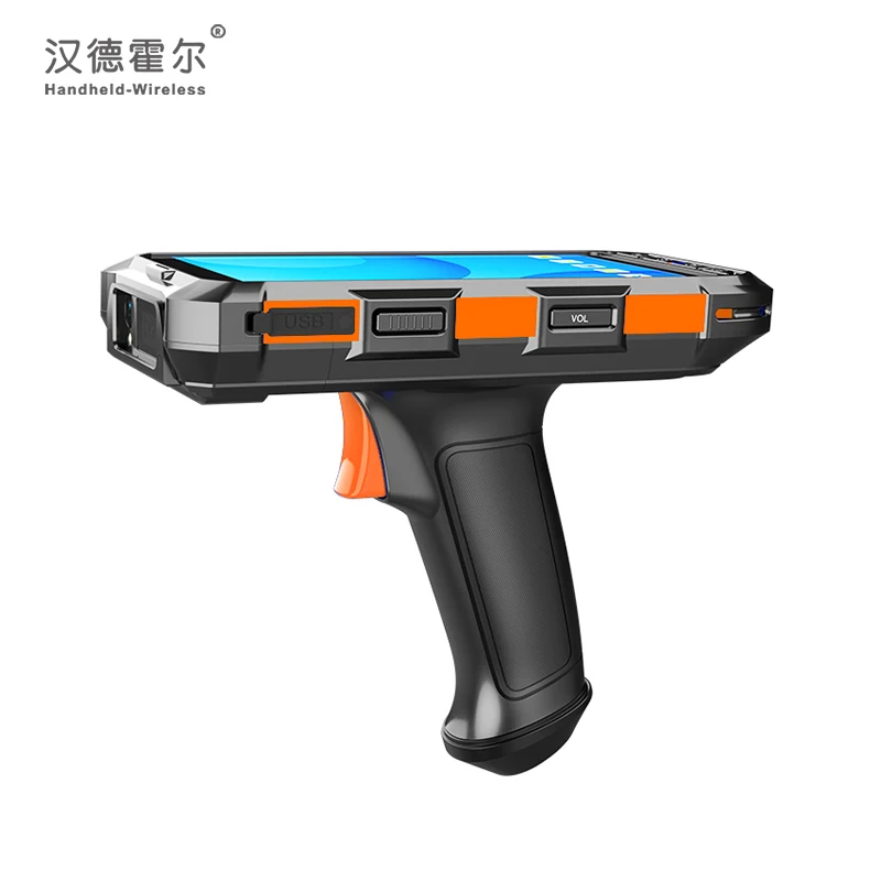 High Performance Handheld PDA C6100 RFID Reader 5.5inch PDA NFC/ Honeywell6703 Barcode Scanner For Warehouse Logistic