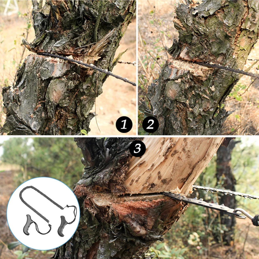 

Outdoor Chainsaw Hand Wire Saw Tool For Camping Wood Cutting Emergency Pocket Saw Foldable Metal Sawing Chain Wild Survival Gear