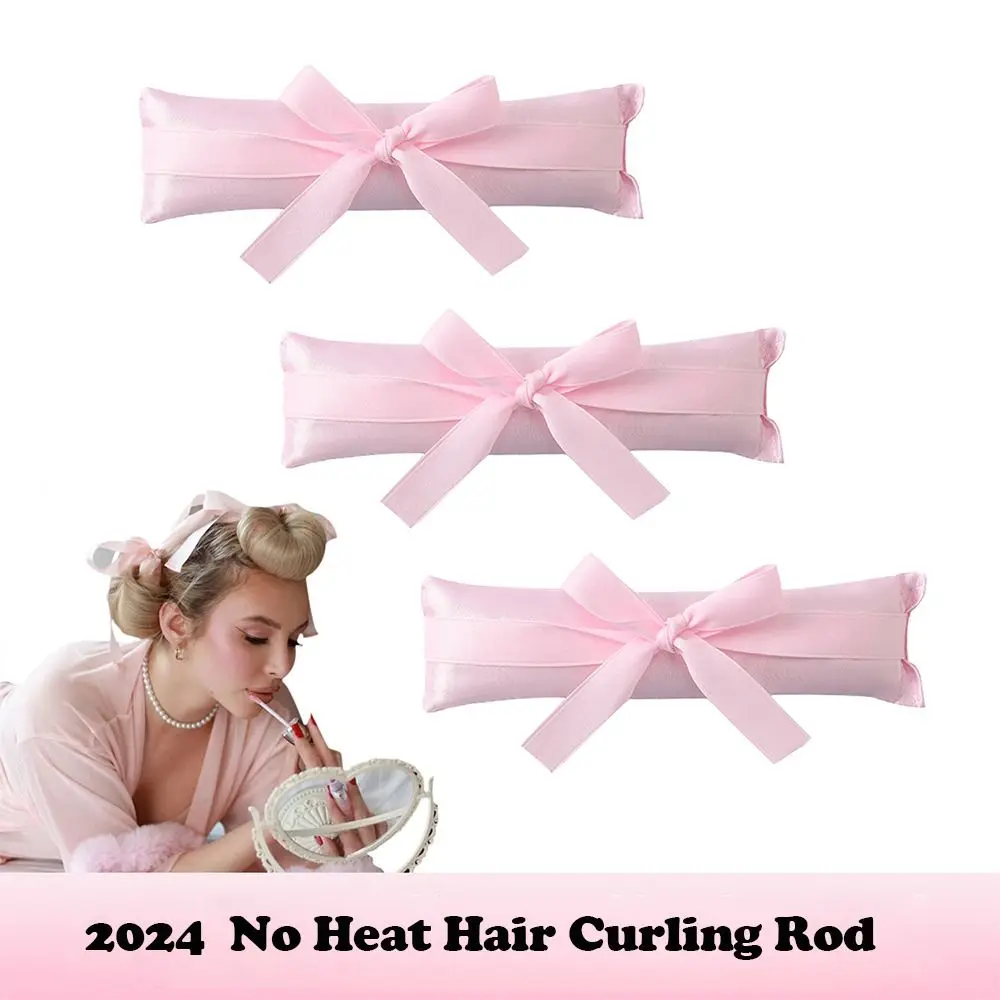 

3Pcs Big Wave Lazy Heatless Curling Rod Plush Head Hair Curler Hair Rollers Bouncy Curling Hair Sponge Curling