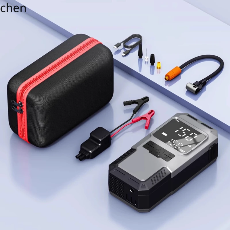 

HXL Car Emergency Starter Power Supply Wireless Air Pump Multi-Function Integrated
