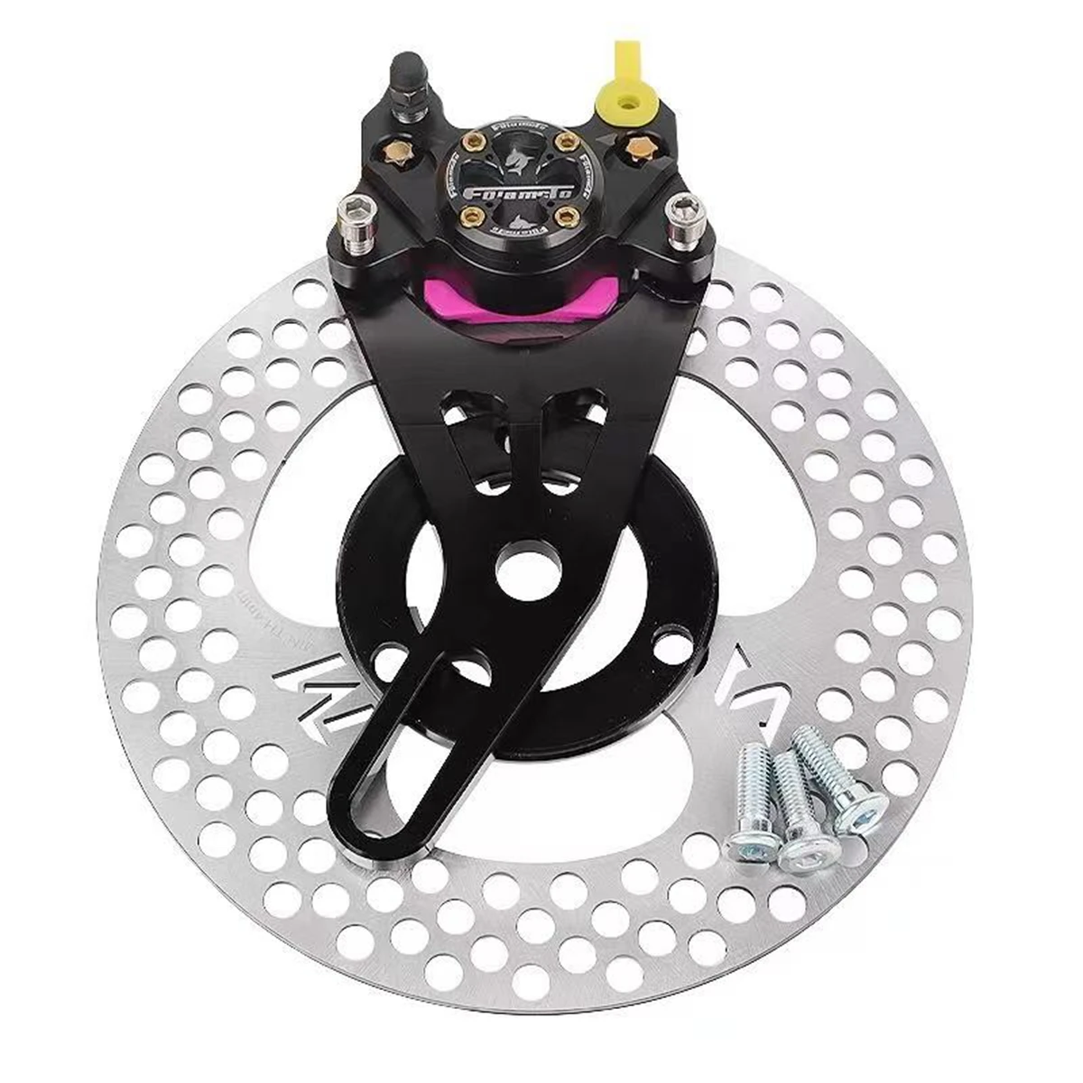 

CNC Electric Motorcycle Scooter 84mm Biger Radiation Brake Calipers With 220mm Disc Brake Pump Adapter Bracket For Aerox RSZ Niu