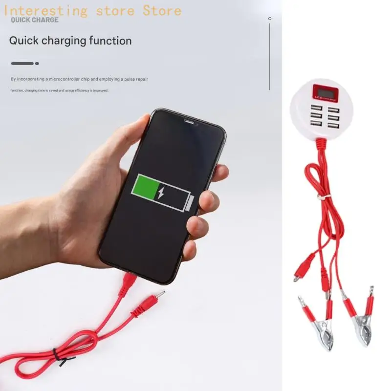 

Multifunctional USB Power Converter With 6 USB Port LCD Display 1A Battery Charging Adapter with Clip 55KC
