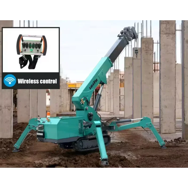 

China Spider Crane Machine Customize Hydraulic Crawler Spider Crane Telescopic Outrigger Mini Mobile Spider Crane for Australia