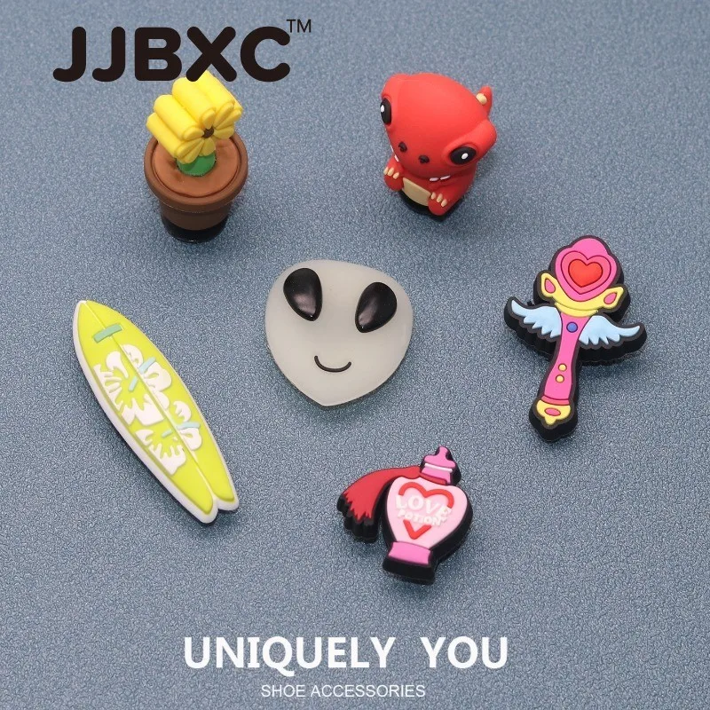 JJBXC CHARM Shoe Buckle New Style Fun cross Shoe Accessories Magic Flower Pot Skateboarding Alien DIY Fashion Shoes Accessories