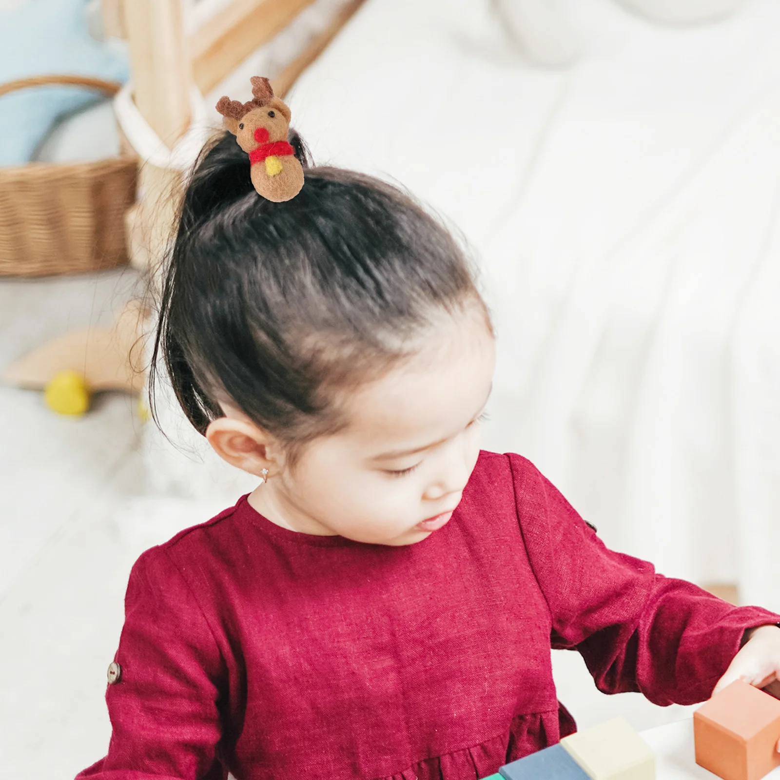 5 stuks kerst haaraccessoires elastische scrunchies paardenstaarthouders voor dik dun krullend steil haar kerst paardenstaarthouder