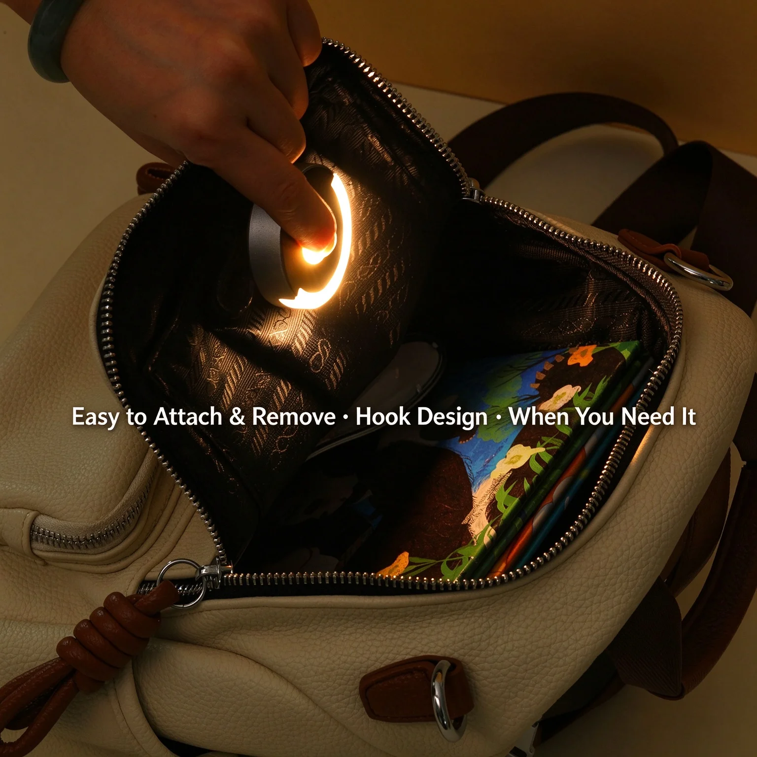 Pouch Light, Makeup Bag Light, Storage Bag Light, INS Style Bar Elegant Round Ambient Lighting