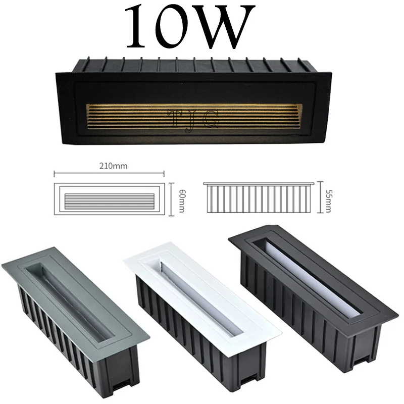 Dimmalbe 3W 5W 10W LED Wall Lamp Aluminum Stair light Recessed LED Step Lamp Pathway Wall Corner Lamps AC85-265V Wall Light DC12