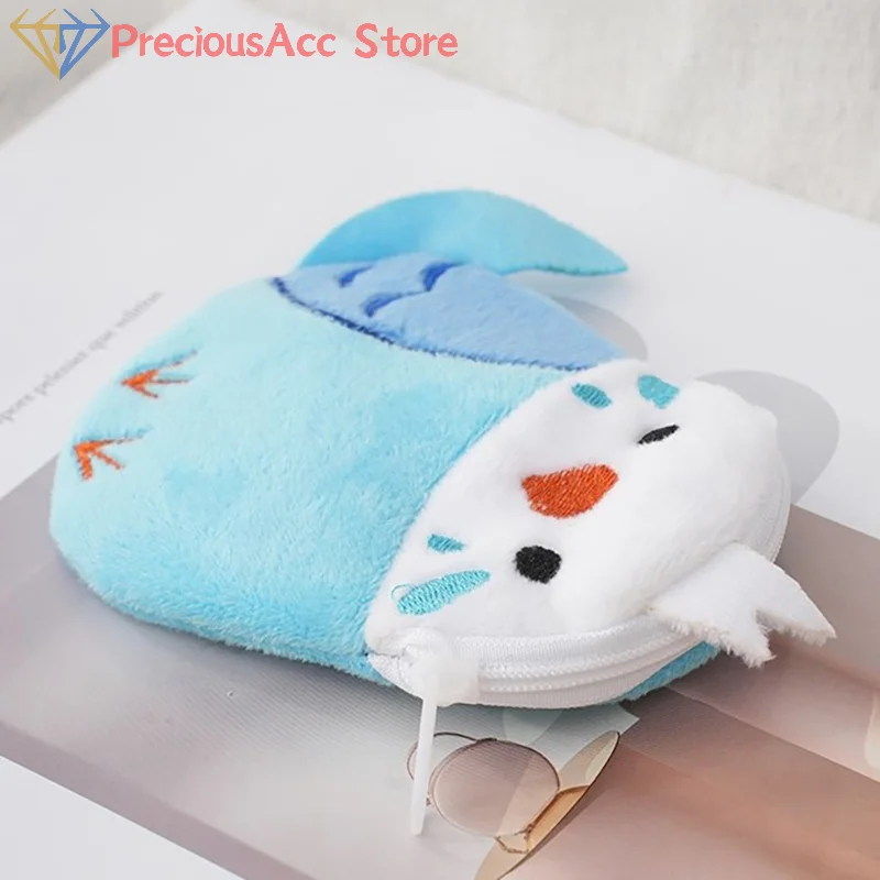 New Cartoon Parrot Small Bag Children's Plush Zero Wallet Pendant Wallet Bags Earphones Data Cable Storage Bag Accessories