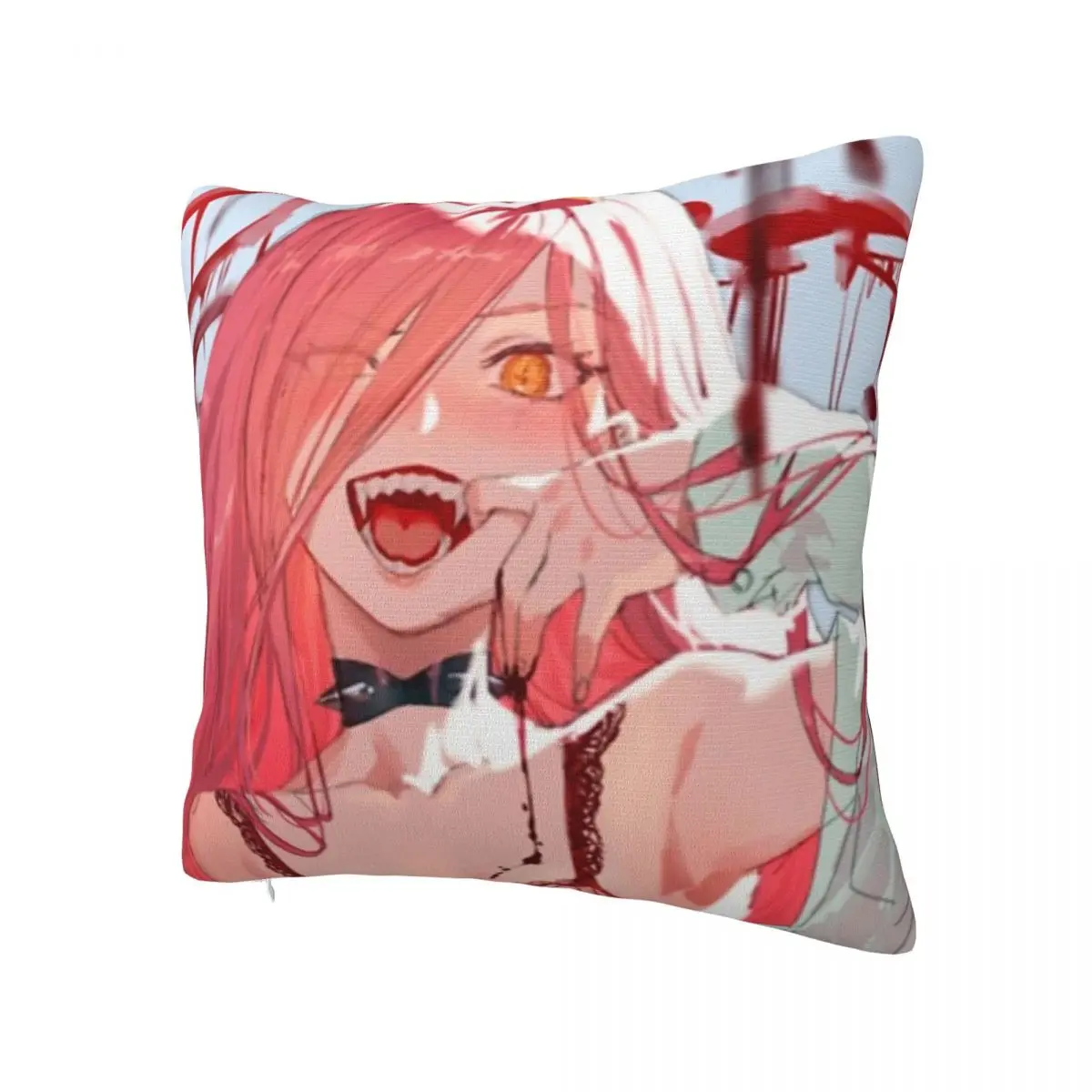 Power Chainsaw Man Cartoon Pillowcase Soft Polyester Cushion Cover Decorations Pillow Case Cover Chair Square 18''