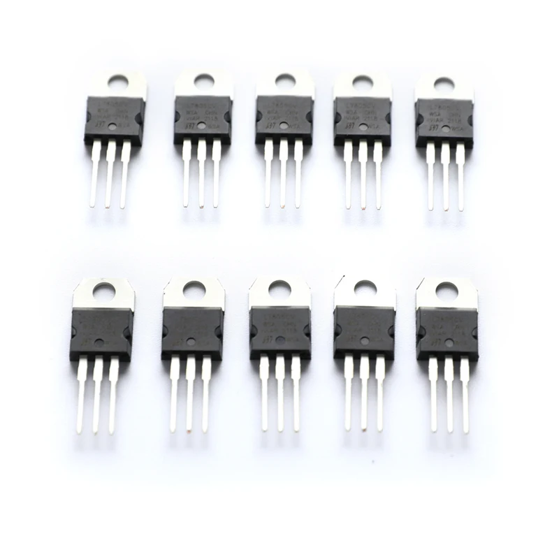 10pcs L7805CV L7805 7805 Voltage Regulator IC 5V 1.5A TO-220 make in china