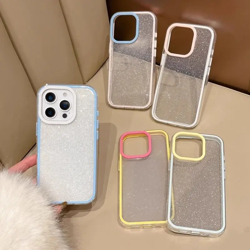 

Simple contrasting color phone case suitable for iPhone 16 creative iPhone 15 fashionable iPhone 14 anti drop phone case