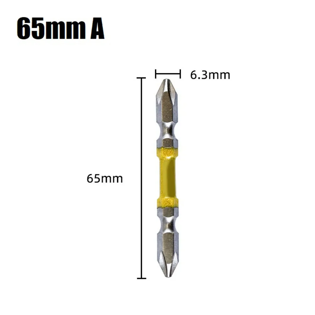 1Pcs 65-110mm Cross Screwdriver Bit Double Head PH2 Screwdriver Bit And Magnetic Ring For Electric Screw Driver Power Tools