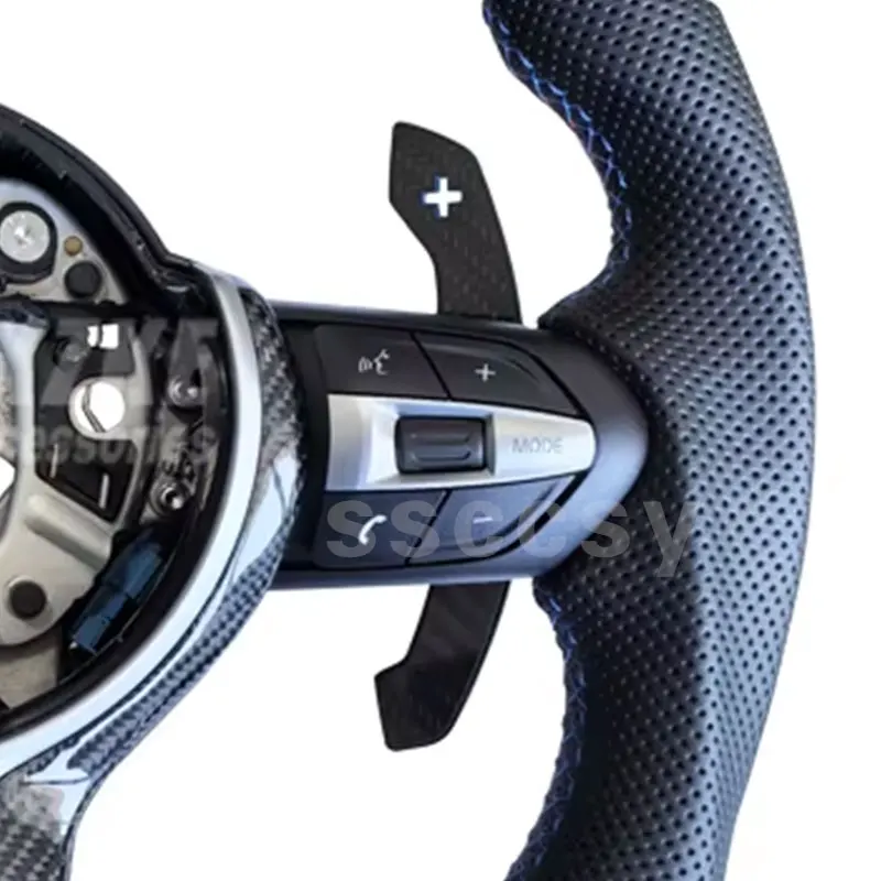 LED Steering Wheel Suitable For BMW F10 F20 F30 E90 E60 E46 Models, With Buttons And Shift Paddles, Made Of Carbon Fiber