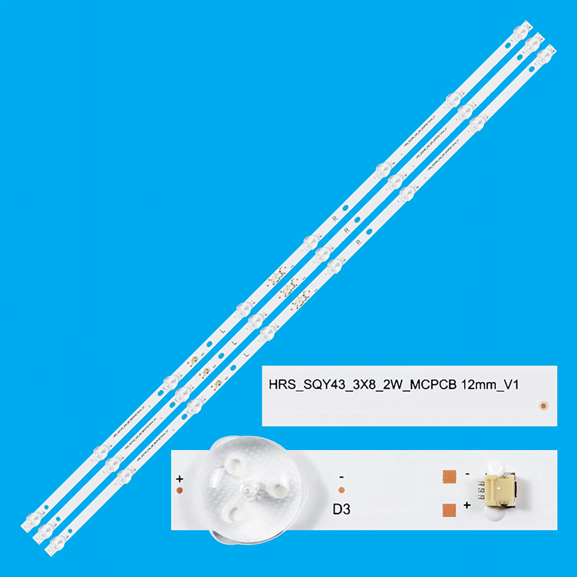 

1/5/10 Kit For HRS_SQY43_3X8_2W_MCPCB JL.D43081330-031BS-M_V01 RTU4300 RTU4300-E 43LE51012D SH-39B/4365 HV430QUB HV430QUB-N1B