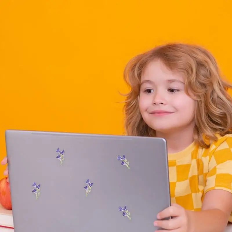 Flower Stickers For Crafts 6 Sheets Natural Decorative Retro Decals DIY PET Floral Stickers Waterproof Plant And Flower Stickers