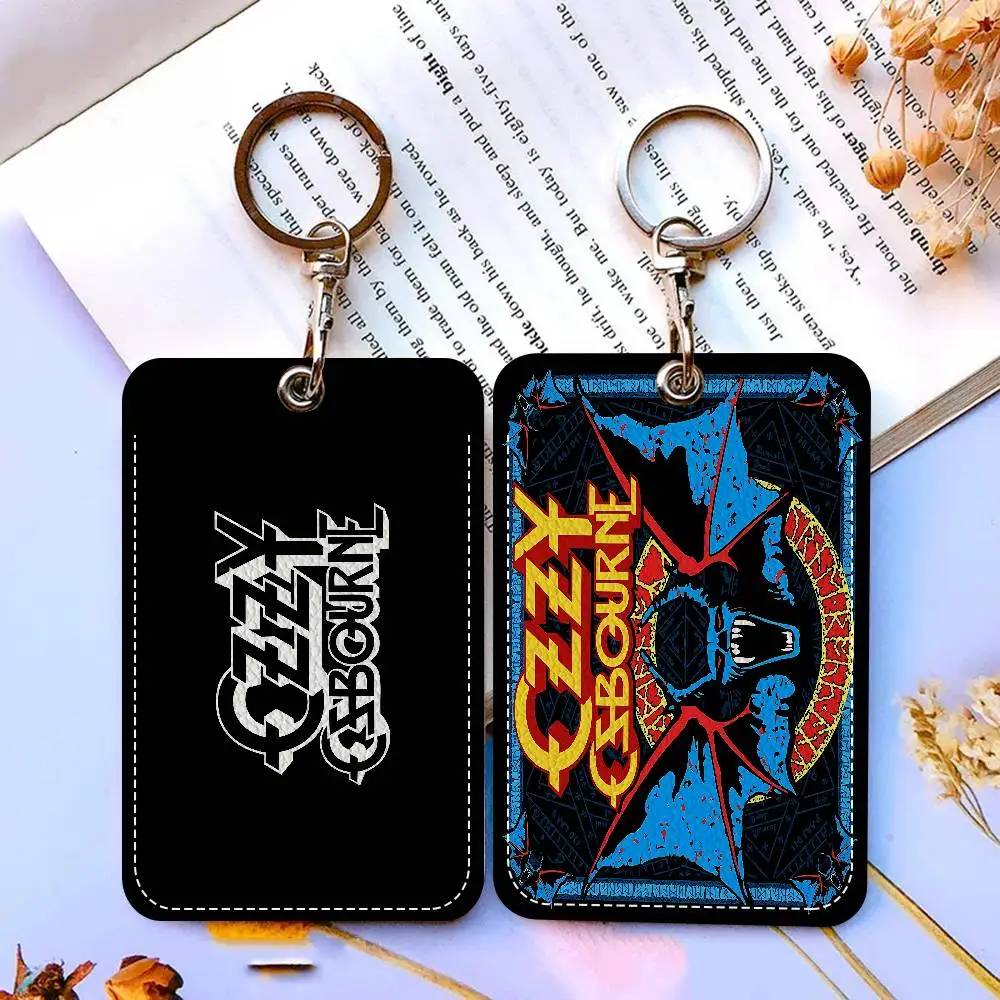 Ozzy Osbourne Logo Badge Holder Keychain For Bank Business Work Card Holder Student Card Protective Case Bus Card
