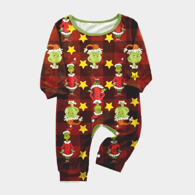 Christmas Family Matching Pajamas Set Mother Father Child Baby Cartoon Print Pajamas Home Clothes Set Family Look Pyjamas