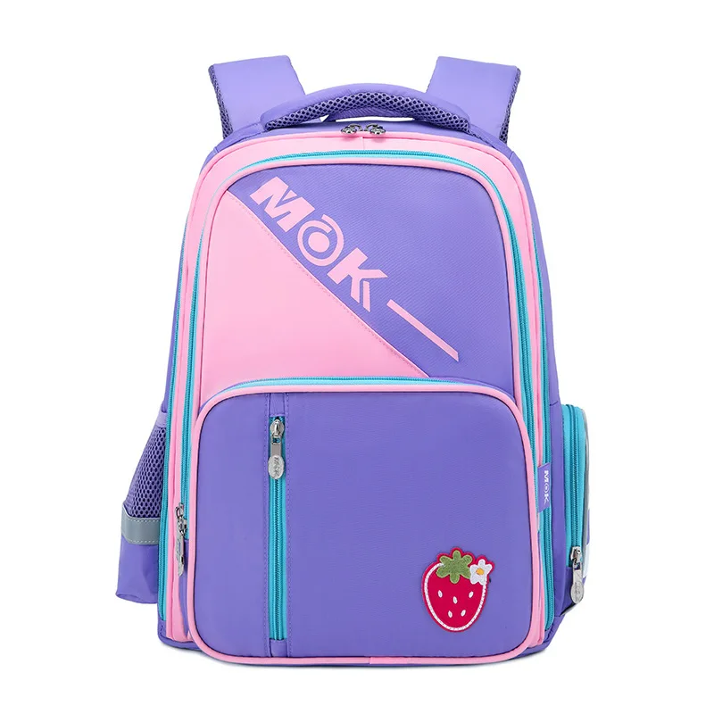 Tas Ransel Gaya Inggris untuk Anak Perempuan Sekolah Dasar, Tas Ransel Ringan Baru dengan Pelindung Tulang Belakang, Tas Ransel Anak yang Ergonomis dan Lucu