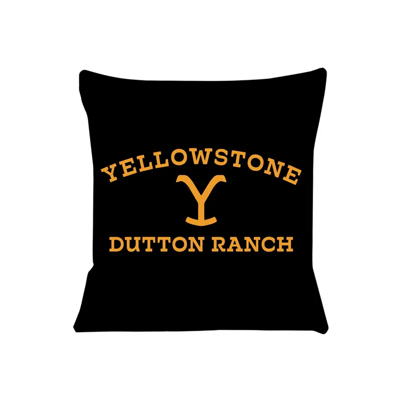 Yellowstone Dutton Ranch Cushion Cover for Sofa Pillow Case Cover Seat Car Throw Pillowcase 45X45cm For Home Decorative SJ-789