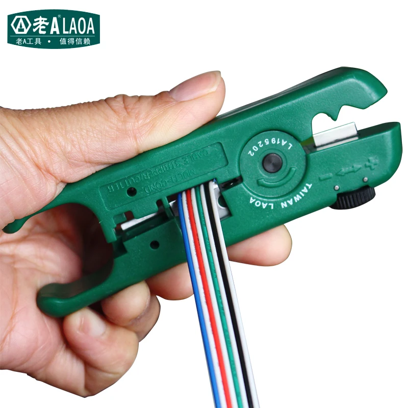 

LAOA Network Wire Stripper 3.2-9mm Adjustable Stripping Wire Cable Cutter Tools