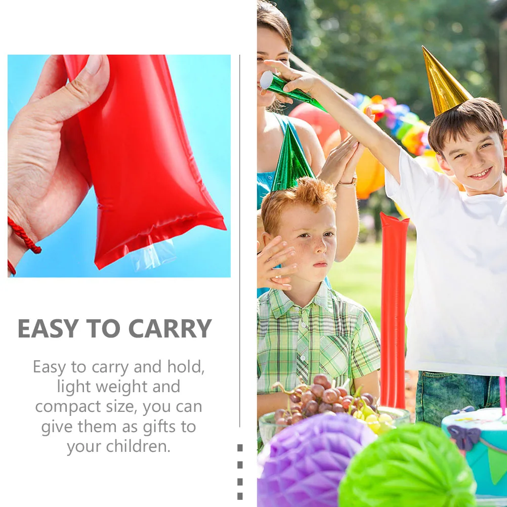 

24pcs Inflatable Thunder Sticks Cheer Noise Makers Sporting Events Party Favors Boom Clappers Lightweight Pe Material Festival