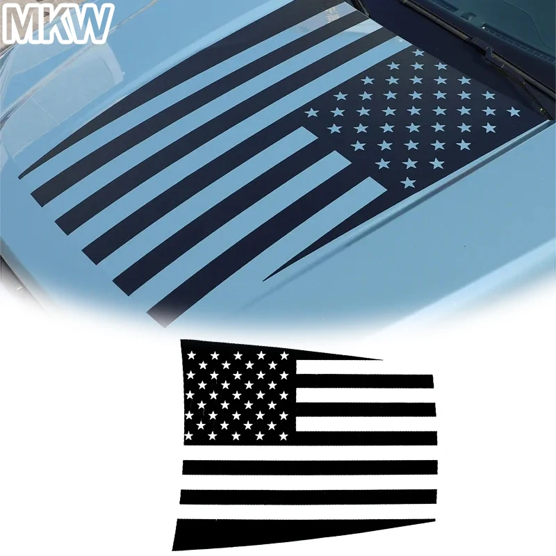 

For Ford Maverick 2022-2025 PVC Black Vinyl Car Bumper Hood Decal Engine Cover Pull Flower Film Sticker Car Exterior Accessories