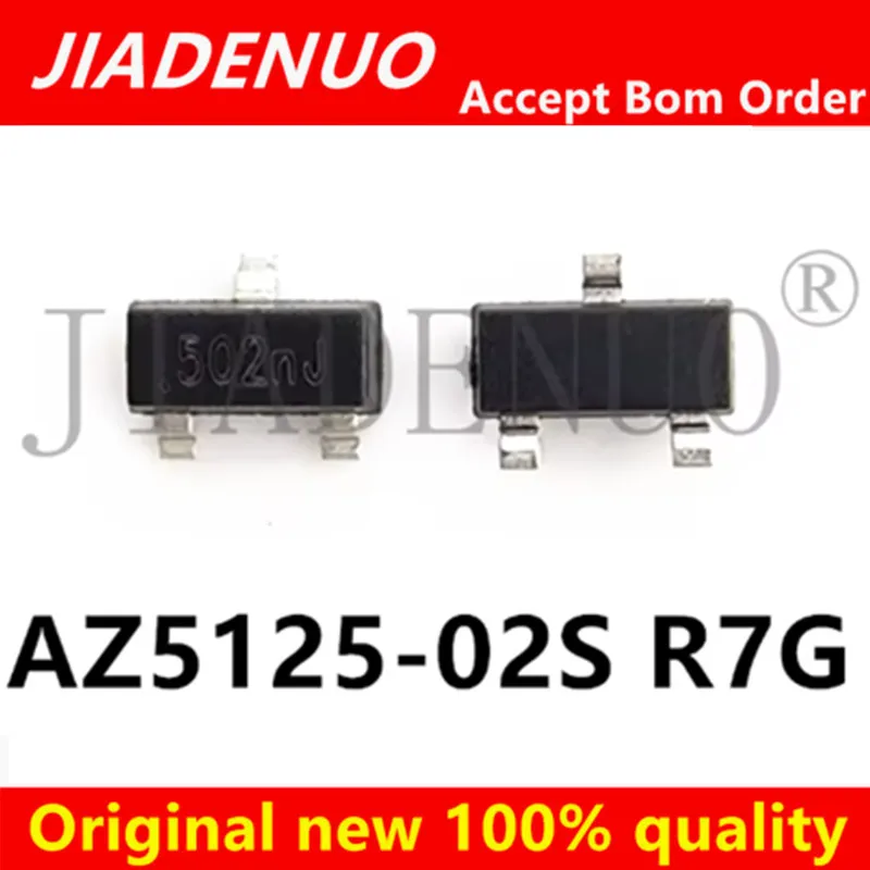 (10-20pcs)100% Original New AZ5125-02S R7G Printing Silk 502NJ 502 Start SOT23 ESD/TVS Anti-static Protection Tube Chipset