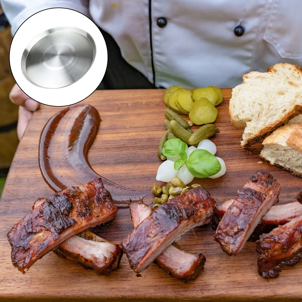 

Stainless Steel Plate BBQ Tray Cake Dish Stainless Steel Plates Reusable Compact Size Home Picnic Camping