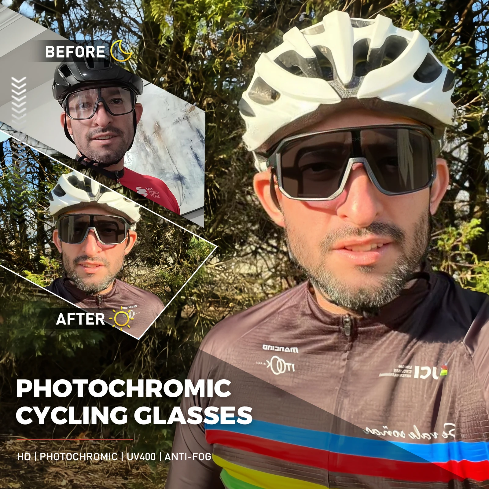 Photochromic Cycling Sunglasses 3